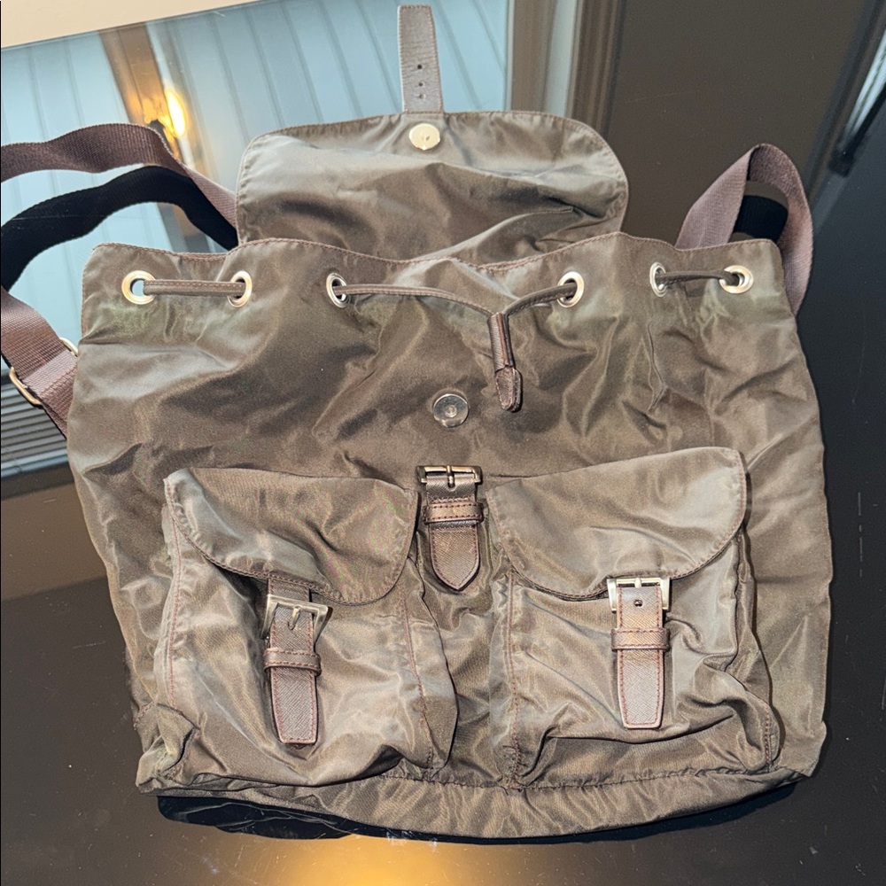 Prada Olive Green Backpack - Picture 11 of 16
